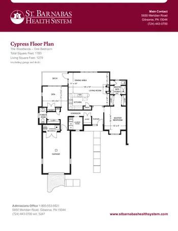 Floorplan of The Woodlands, Assisted Living, Nursing Home, Independent Living, CCRC, Valencia, PA 5