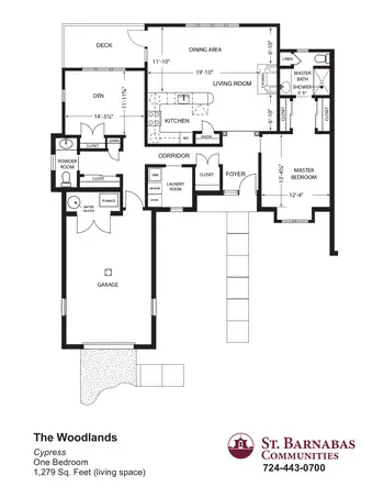 Floorplan of The Woodlands, Assisted Living, Nursing Home, Independent Living, CCRC, Valencia, PA 6