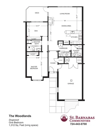 Floorplan of The Woodlands, Assisted Living, Nursing Home, Independent Living, CCRC, Valencia, PA 8