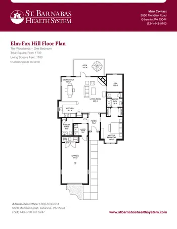 Floorplan of The Woodlands, Assisted Living, Nursing Home, Independent Living, CCRC, Valencia, PA 13