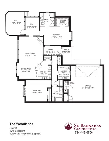 Floorplan of The Woodlands, Assisted Living, Nursing Home, Independent Living, CCRC, Valencia, PA 16