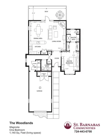 Floorplan of The Woodlands, Assisted Living, Nursing Home, Independent Living, CCRC, Valencia, PA 18