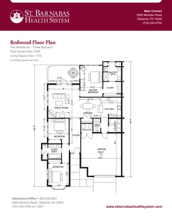 Floorplan of The Woodlands, Assisted Living, Nursing Home, Independent Living, CCRC, Valencia, PA 19