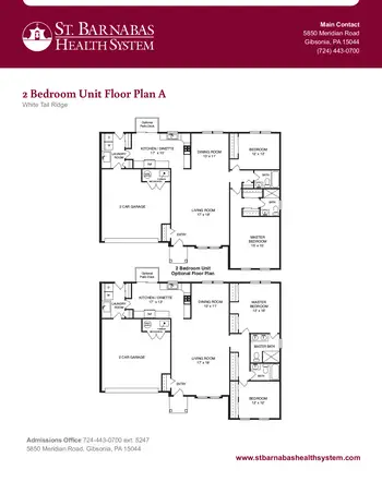 Floorplan of White Tail Ridge, Assisted Living, Nursing Home, Independent Living, CCRC, Gibsonia, PA 1