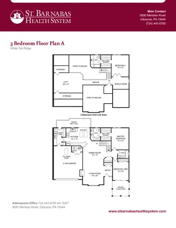 Floorplan of White Tail Ridge, Assisted Living, Nursing Home, Independent Living, CCRC, Gibsonia, PA 3