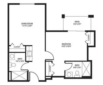 Floorplan of Kings Grant, Assisted Living, Nursing Home, Independent Living, CCRC, Martinsville, VA 1