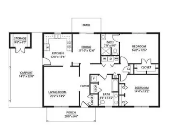 Floorplan of Kings Grant, Assisted Living, Nursing Home, Independent Living, CCRC, Martinsville, VA 5