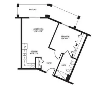 Floorplan of Kings Grant, Assisted Living, Nursing Home, Independent Living, CCRC, Martinsville, VA 9