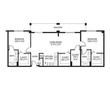 Floorplan of Kings Grant, Assisted Living, Nursing Home, Independent Living, CCRC, Martinsville, VA 10