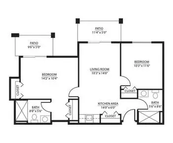 Floorplan of Kings Grant, Assisted Living, Nursing Home, Independent Living, CCRC, Martinsville, VA 16