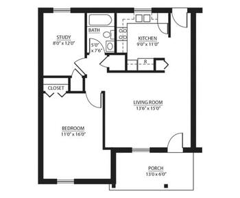 Floorplan of Sunnyside, Assisted Living, Nursing Home, Independent Living, CCRC, Rockingham, VA 2