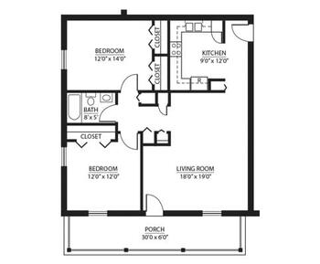 Floorplan of Sunnyside, Assisted Living, Nursing Home, Independent Living, CCRC, Rockingham, VA 3