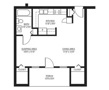 Floorplan of Sunnyside, Assisted Living, Nursing Home, Independent Living, CCRC, Rockingham, VA 6