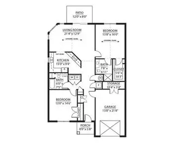Floorplan of Sunnyside, Assisted Living, Nursing Home, Independent Living, CCRC, Rockingham, VA 9