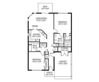 Floorplan of Sunnyside, Assisted Living, Nursing Home, Independent Living, CCRC, Rockingham, VA 12
