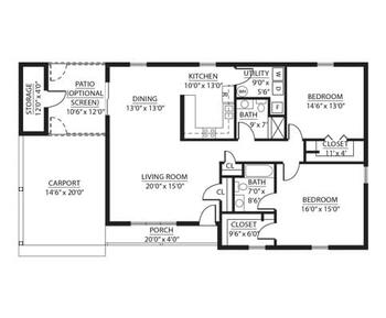 Floorplan of Sunnyside, Assisted Living, Nursing Home, Independent Living, CCRC, Rockingham, VA 14