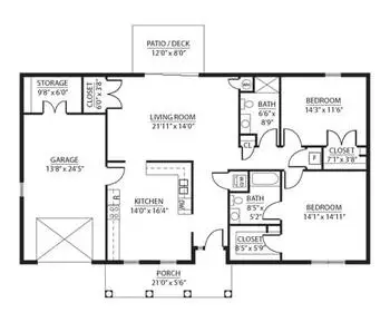 Floorplan of Sunnyside, Assisted Living, Nursing Home, Independent Living, CCRC, Rockingham, VA 18