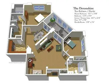 Floorplan of Stratford Court of Boca Pointe, Assisted Living, Nursing Home, Independent Living, CCRC, Boca Raton, FL 4