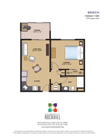 Floorplan of The Community at Rockhill, Assisted Living, Nursing Home, Independent Living, CCRC, Sellersville, PA 1