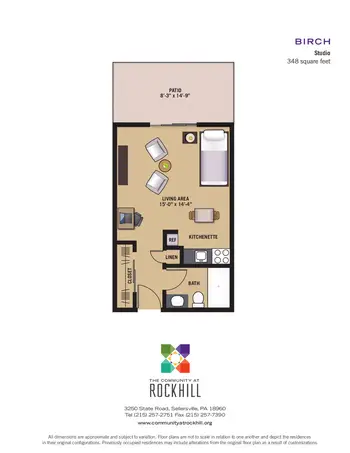 Floorplan of The Community at Rockhill, Assisted Living, Nursing Home, Independent Living, CCRC, Sellersville, PA 2