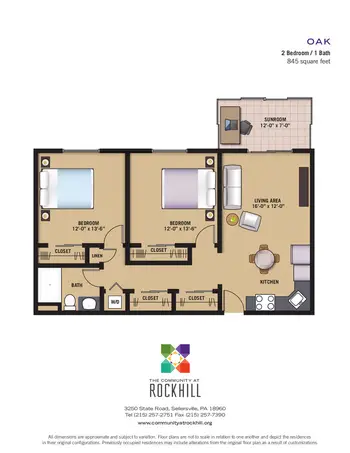 Floorplan of The Community at Rockhill, Assisted Living, Nursing Home, Independent Living, CCRC, Sellersville, PA 5