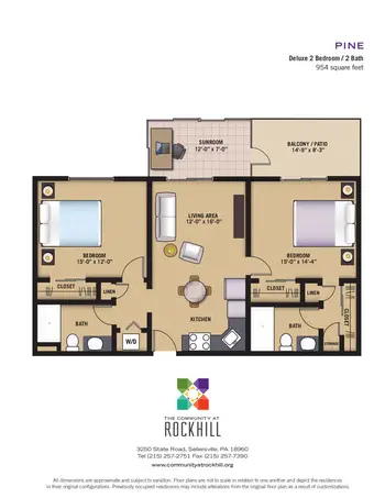 Floorplan of The Community at Rockhill, Assisted Living, Nursing Home, Independent Living, CCRC, Sellersville, PA 6
