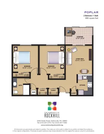 Floorplan of The Community at Rockhill, Assisted Living, Nursing Home, Independent Living, CCRC, Sellersville, PA 7
