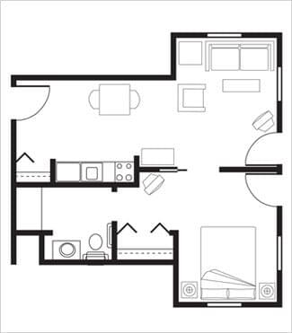 Floorplan of Woodbury Senior Living, Assisted Living, Nursing Home, Independent Living, CCRC, Woodbury, MN 8