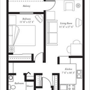 Floorplan of Woodbury Senior Living, Assisted Living, Nursing Home, Independent Living, CCRC, Woodbury, MN 14