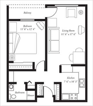 Floorplan of Woodbury Senior Living, Assisted Living, Nursing Home, Independent Living, CCRC, Woodbury, MN 15