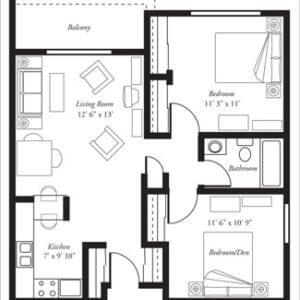 Floorplan of Woodbury Senior Living, Assisted Living, Nursing Home, Independent Living, CCRC, Woodbury, MN 16
