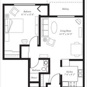 Floorplan of Woodbury Senior Living, Assisted Living, Nursing Home, Independent Living, CCRC, Woodbury, MN 18