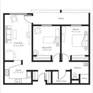 Floorplan of Woodbury Senior Living, Assisted Living, Nursing Home, Independent Living, CCRC, Woodbury, MN 20