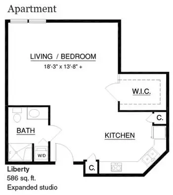 Floorplan of Touchmark on South Hill, Assisted Living, Nursing Home, Independent Living, CCRC, Spokane, WA 4