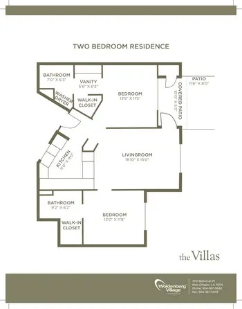 Floorplan of Woldenberg Village, Assisted Living, Nursing Home, Independent Living, CCRC, New Orleans, LA 3