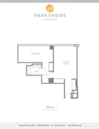 Floorplan of Parkshore, Assisted Living, Nursing Home, Independent Living, CCRC, Seattle, WA 4