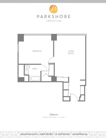 Floorplan of Parkshore, Assisted Living, Nursing Home, Independent Living, CCRC, Seattle, WA 5