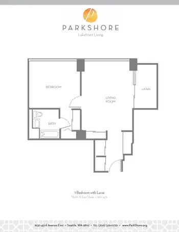Floorplan of Parkshore, Assisted Living, Nursing Home, Independent Living, CCRC, Seattle, WA 6