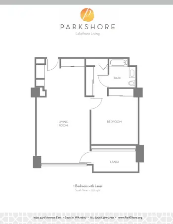 Floorplan of Parkshore, Assisted Living, Nursing Home, Independent Living, CCRC, Seattle, WA 7