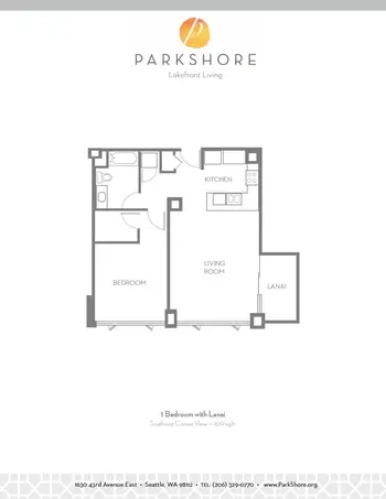 Floorplan of Parkshore, Assisted Living, Nursing Home, Independent Living, CCRC, Seattle, WA 8