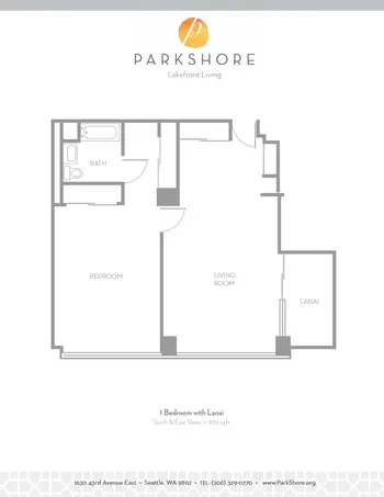 Floorplan of Parkshore, Assisted Living, Nursing Home, Independent Living, CCRC, Seattle, WA 9