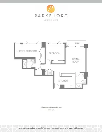 Floorplan of Parkshore, Assisted Living, Nursing Home, Independent Living, CCRC, Seattle, WA 12