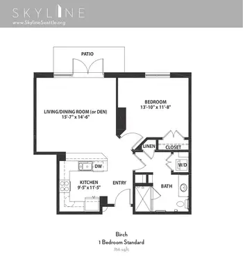 Floorplan of Skyline, Assisted Living, Nursing Home, Independent Living, CCRC, Seattle, WA 8