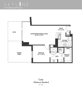 Floorplan of Skyline, Assisted Living, Nursing Home, Independent Living, CCRC, Seattle, WA 11