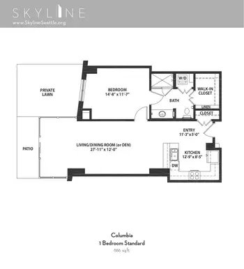 Floorplan of Skyline, Assisted Living, Nursing Home, Independent Living, CCRC, Seattle, WA 12