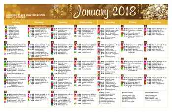 Activity Calendar of Ashford Place Health Campus, Assisted Living, Nursing Home, Independent Living, CCRC, Shelbyville, IN 2