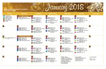 Activity Calendar of Ashford Place Health Campus, Assisted Living, Nursing Home, Independent Living, CCRC, Shelbyville, IN 4