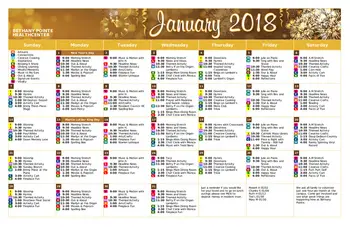 Activity Calendar of Bethany Pointe Health Campus, Assisted Living, Nursing Home, Independent Living, CCRC, Anderson, IN 2