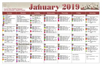 Activity Calendar of Forest Glen Health Campus, Assisted Living, Nursing Home, Independent Living, CCRC, Springfield, OH 6