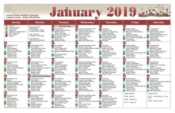 Activity Calendar of Forest Glen Health Campus, Assisted Living, Nursing Home, Independent Living, CCRC, Springfield, OH 7
